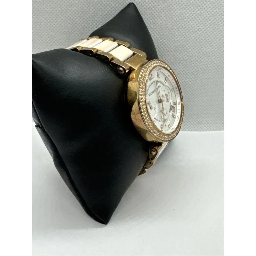 Michael Kors Parker MK5774 Women Two Tone Analog Dial Quartz Wrist Watch JNA380